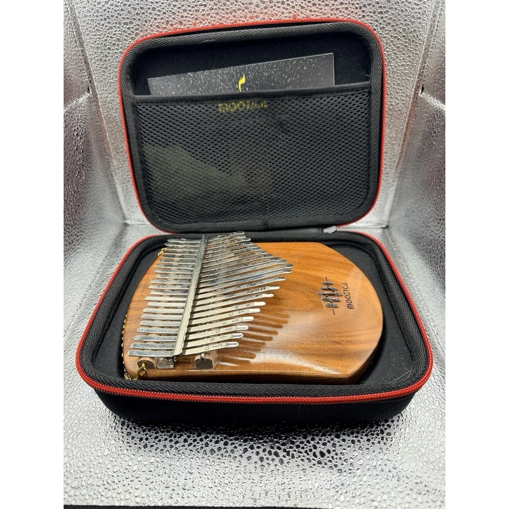 MOOZICA 21 Key EQ Kalimba Koa Wood Thumb Piano Kalimba Case Rare Find